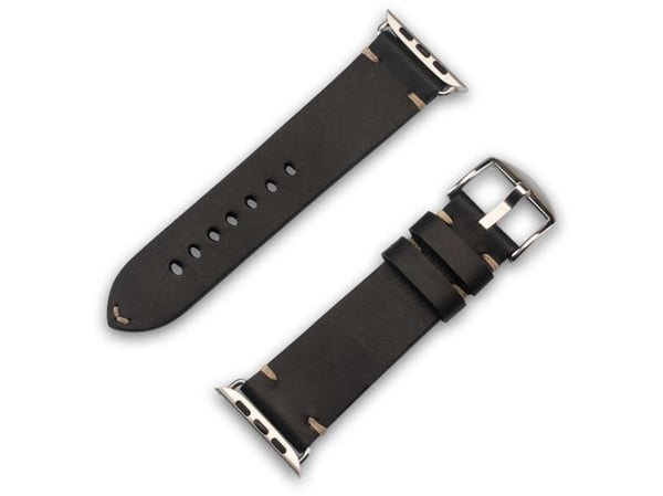 JT Berlin Klokkebånd Alex II Vintage | Universal 20mm | svart - rustfritt stål | M | 10844 (10844)