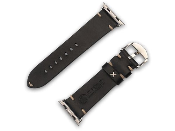 JT Berlin Klokkebånd Alex II Vintage | Universal 20mm | svart - rustfritt stål | M | 10844 (10844)