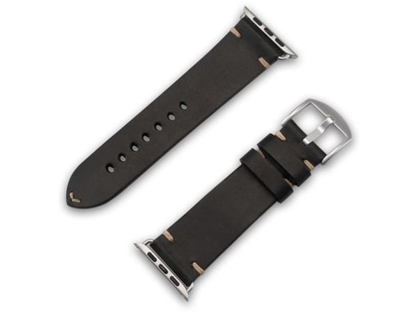 JT BERLIN 10826, Band, Smartklokke, Svart, Sølv, Apple, Watch Series 1-3 (42mm) & Series 4-6 (44mm), Series 8 (45mm), 49mm, Apple Watch Ultra, Ekte...