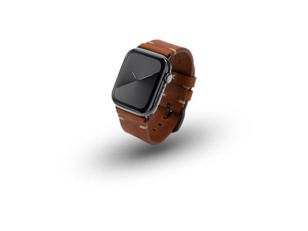 JT Berlin Klokkebånd Alex II Vintage | Apple Watch Ultra/42/44/45 mm | brun - rustfritt stål svart | M | 10831 (10831)