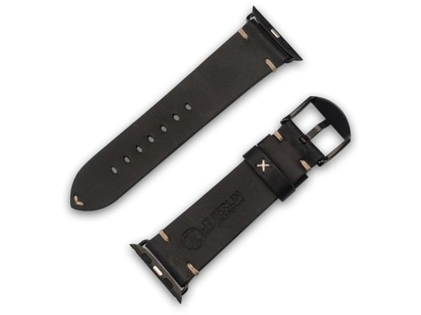JT Berlin Klokkebånd Alex II Vintage | Apple Watch Ultra/42/44/45 mm | svart - rustfritt stål svart | M | 10830 (10830)