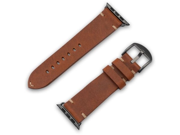 JT BERLIN 10825, Band, Smartklokke, Brun, Apple, Watch Series 1-3 (42mm) & Series 4-6 (44mm), Series 8 (45mm), 49mm, Apple Watch Ultra, Ekte lær