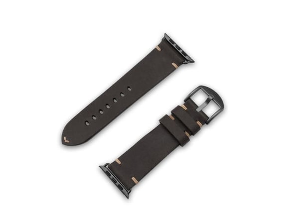 JT BERLIN 10824, Band, Smartklokke, Svart, Apple, Watch Series 1-3 (42mm) & Series 4-6 (44mm), Series 8 (45mm), 49mm, Apple Watch Ultra, Ekte lær