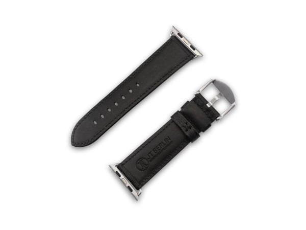 JT BERLIN 10841, Band, Smartklokke, Svart, Apple, Apple Watch Serie 1-3 (42mm), Serie 4-8 (44 45mm), 49mm, Watch Ultra, Ekte lær
