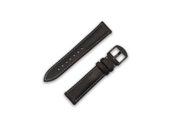 JT Berlin Watchband Charlie | Universal 20mm | svart - rustfritt stål svart | M | 10850 (10850)