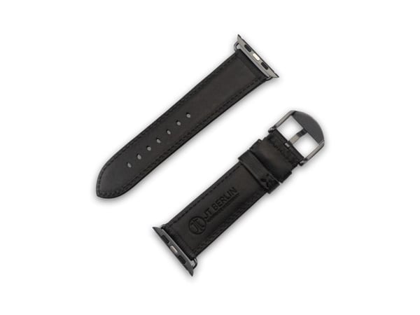 JT BERLIN 10840, Band, Smartklokke, Svart, Apple, Watch Serie 1-3 (42mm), Serie 4-8 (44 45mm), 49mm, Watch Ultra, Ekte lær