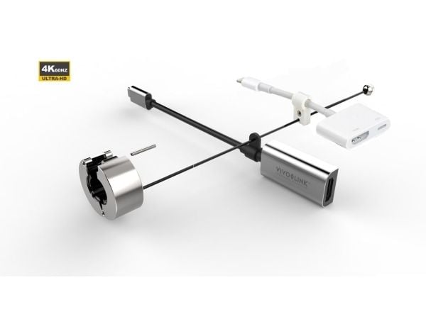 VivoLink Pro Adapter Ring - Video/lyd-adaptersett - svart, sølv