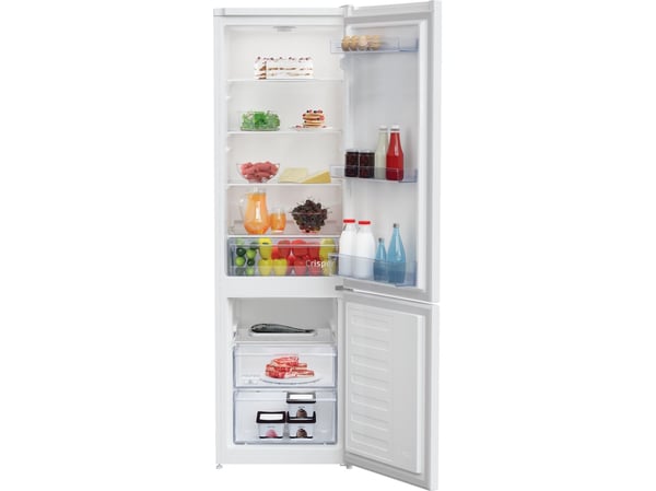 Beko b100 RCSA300K40WN - Kjøleskap/fryser - bunnfryser - bredde: 54 cm - dybde: 57.4 cm - høyde: 181.3 cm - 291 liter - Klasse E - hvit