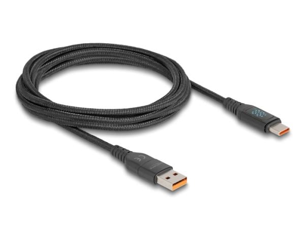 DeLOCK 88137, 1,2 m, USB A/USB C, USB C, USB 2.0, 0,48 Gbit/sek., Sort