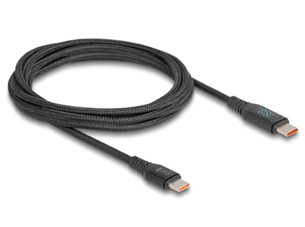 Delock - USB-kabel - 24 pin USB-C (hann) til 24 pin USB-C (hann) - 28 V - 5 A - 1.2 m - up to 480 Mbps, støtte for Power Delivery 3,1, USB Power De...