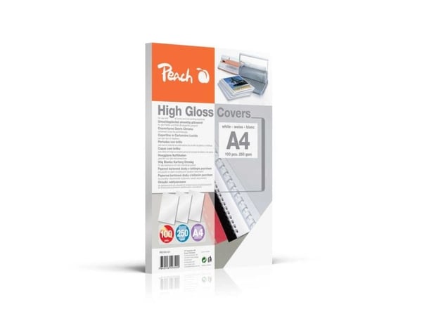 Peach Cover High Gloss White A4 100kpl.