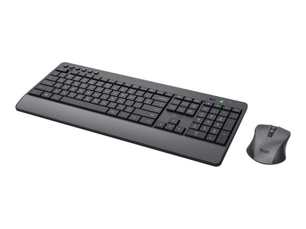 Trust TKM-450 - Tastatur- og mussett - trådløs - Nordisk - svart - pappeske