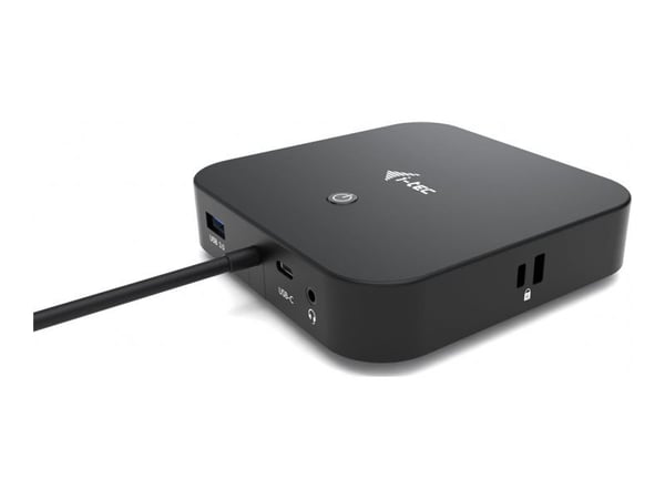 i-Tec USB-C Dual Display Docking Station with Power Delivery - Dokkingstasjon - USB-C / Thunderbolt 3 - 2 x DP - 1GbE - 112 watt