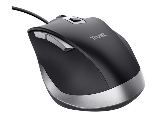 Trust Fyda, Oikeakätinen, Optinen, USB A-tyyppi, 5000 DPI, Musta