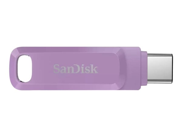 SanDisk Ultra Dual Drive Go - USB-flashstasjon - 64 GB - USB 3.2 Gen 1 / USB-C - lavendel