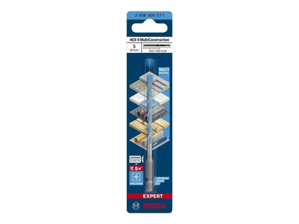 Bosch BOR HEX MULTICONSTRUCTION 5X100MM BOR HEX MULTICONSTRUCTION 5X100MM