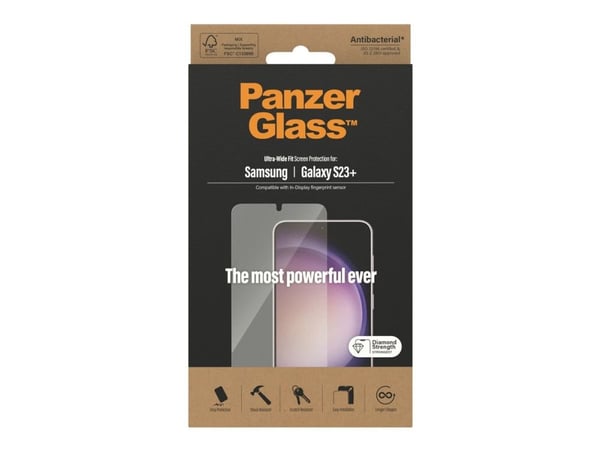 PanzerGlass™ | Skjermbeskytter til mobiltelefoner - Ultra-Wide Fit | Samsung Galaxy S23+