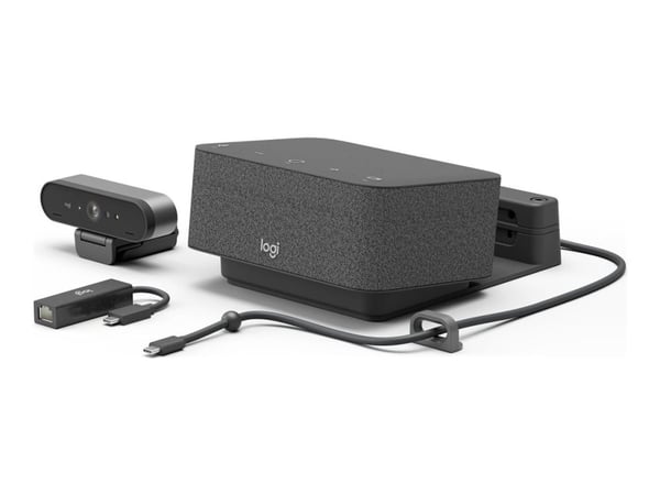 Logitech Logi Dock Focus Room Kit - Videokonferansesett (Logitech BRIO Ultra HD Pro Webcam, Logitech Logi Dock) - Certified for Microsoft Teams - p...