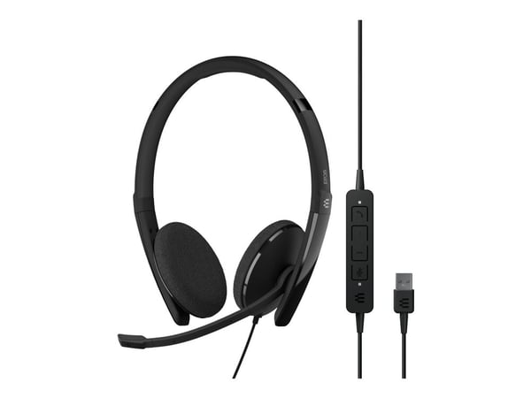EPOS ADAPT 160 USB II - ADAPT 100 Series - hodesett - on-ear - kablet - USB-A - svart - Optimert for UC