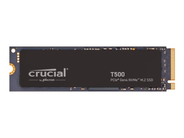 Crucial T500 - SSD - 1 TB - sisäinen - PCIe 4.0 (NVMe) - integroitu jäähdytyselementti