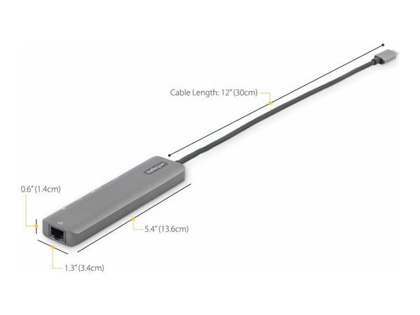 StarTech.com USB C moniporttisovitin, USB-C 4K 60Hz HDMI 2.0, 100W Power Delivery Pass-through, SD/MicroSD, 2-porttinen USB 3.0 -keskitin, GbE, USB...