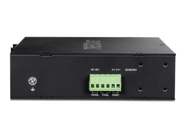 TRENDnet TI-PGM102 - Switch - industriell - 8 x 10/100/1000 (PoE+) + 2 x Gigabit SFP - DIN-skinnemonterbar, veggmonterbar - PoE+ (240 W) - TAA-samsvar