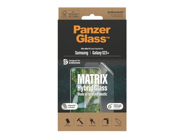 PanzerGlass™ | Matrix Hybrid Glass - Skjermbeskytter - Ultra-Wide Fit | Samsung® Galaxy S23+