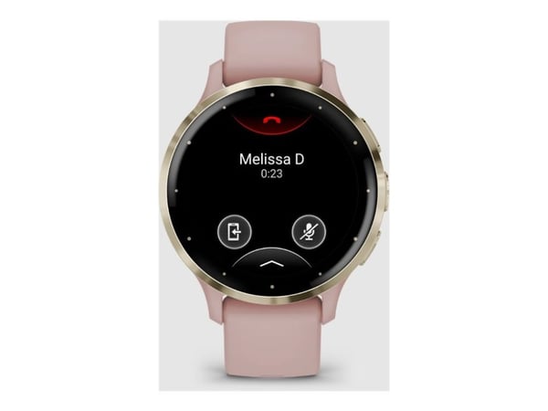 Garmin Venu 3S - 41 mm - støvrose - smartklokke med bånd - silikon - håndleddstørrelse: 110-175 mm - display 1.2" - 8 GB - Bluetooth, Wi-Fi, ANT+ -...