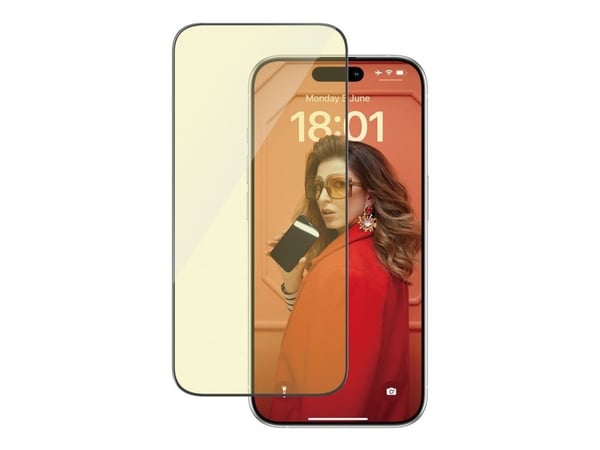 PanzerGlass™ | Ultra-Wide Fit - Skjermbeskyttelse for mobiltelefon - EyeCare Protection | Apple iPhone 15 Pro