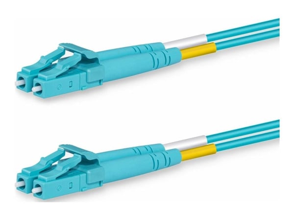 Lanview - Koblingskabel - LC/UPC-multimodus (hann) til LC/UPC-multimodus (hann) - 1 m - 2 mm - fiberoptisk - dupleks - 50 / 125 mikroner - OM3 - ha...