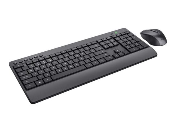 Trust TKM-450 - Tastatur- og mussett - trådløs - Nordisk - svart - pappeske