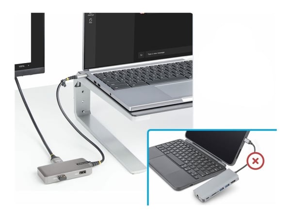 StarTech.com USB-C moniporttisovitin, 4K 60Hz HDMI w/HDR, 2-porttinen 5Gbps USB 3.0 -keskitin, 100W Power Delivery Pass-Through, GbE, USB Type C Mi...