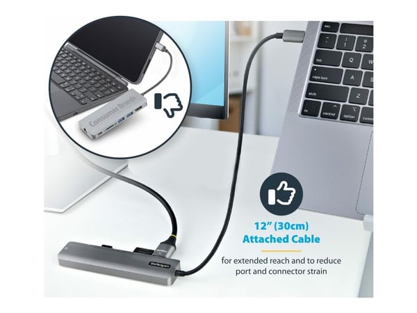 StarTech.com USB C moniporttisovitin, USB-C 4K 60Hz HDMI 2.0, 100W Power Delivery Pass-through, SD/MicroSD, 2-porttinen USB 3.0 -keskitin, GbE, USB...