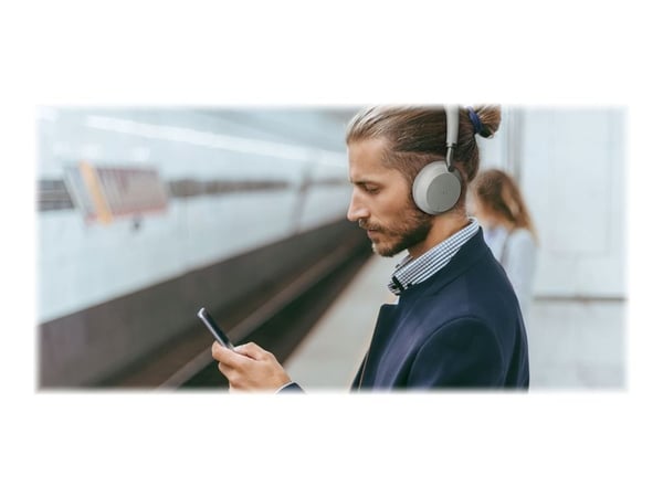 Yealink BH72 - Hodesett - full størrelse - Bluetooth - trådløs - lydisolerende - lysegrå - Optimert for UC