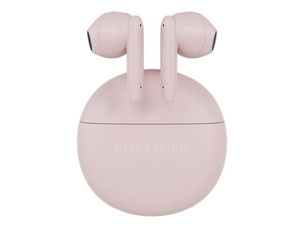 Happy Plugs JOY Lite - ekte trådløse ørepropper med mikrofon - ørepropp - Bluetooth - rosa