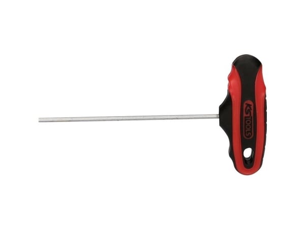 KS Tools 158.80325, Insexnyckel med T-handtag, Metrisk, 1 styck, Kromvanadinstål, 2.5 mm, 13 cm