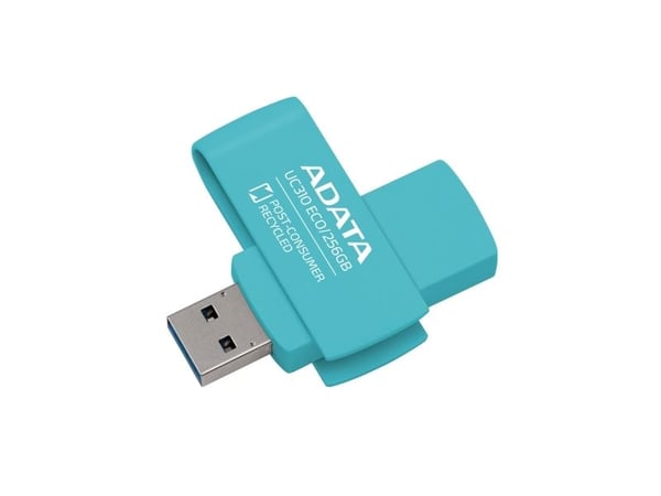 ADATA UC310 ECO - USB-flashstasjon - 256 GB - USB 3.2 Gen 1 - grønn