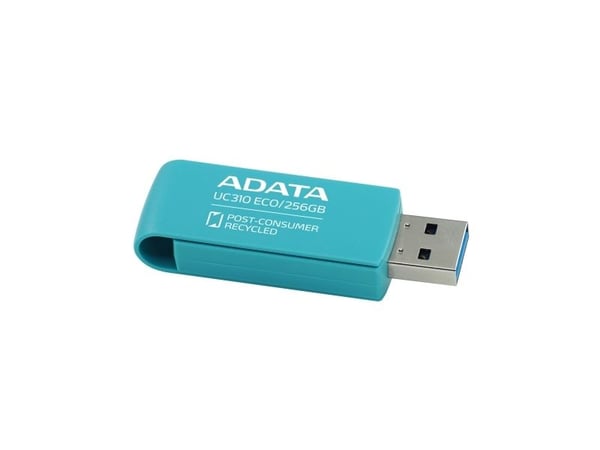 ADATA UC310 ECO - USB-flashstasjon - 256 GB - USB 3.2 Gen 1 - grønn
