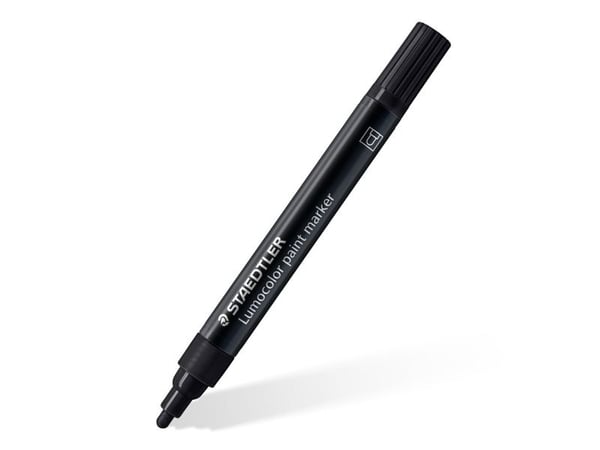Staedtler Lumocolor , Musta, Musta, Black, 1 väriä, Pyöreä pää, Pyöreä