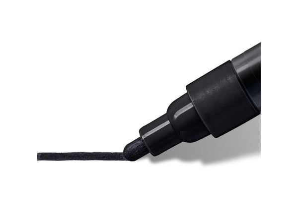 Staedtler Lumocolor , Musta, Musta, Black, 1 väriä, Pyöreä pää, Pyöreä