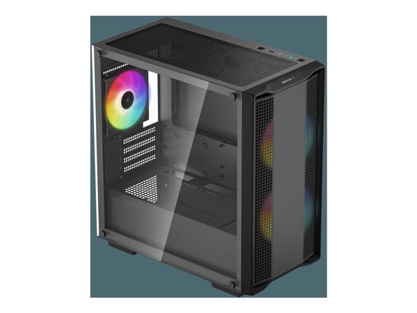 DeepCool CC360 ARGB, Mini Tower, PC, Musta, mikro ATX, Mini-ITX, ABS, Terästä, Karkaistu lasi, Multi