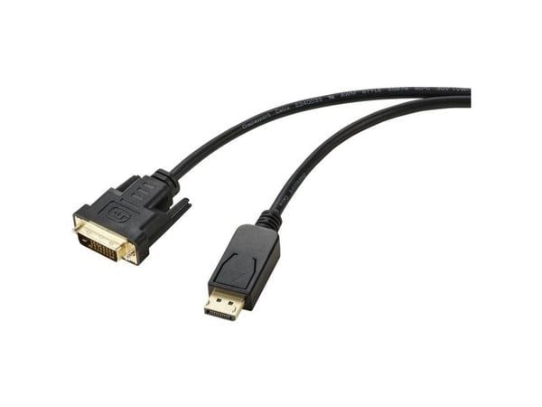 Renkforce RF-5771518, DisplayPort, DVI-D 24+1 pin, 1,8 m, musta