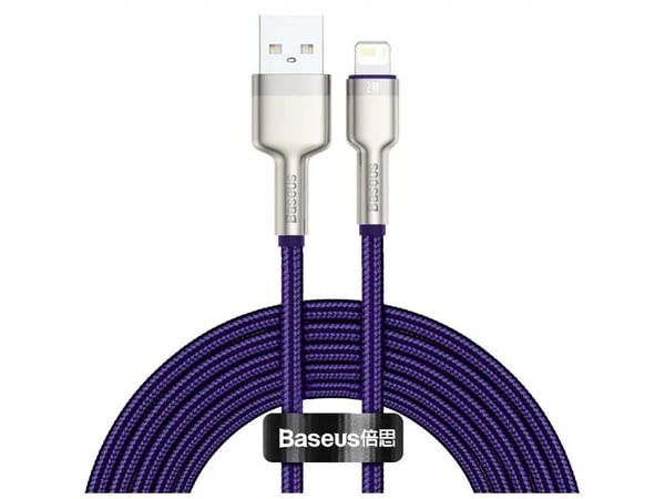 USB-Lightning-kaapeli Baseus Cafule, 2.4A, 2m (violetti)