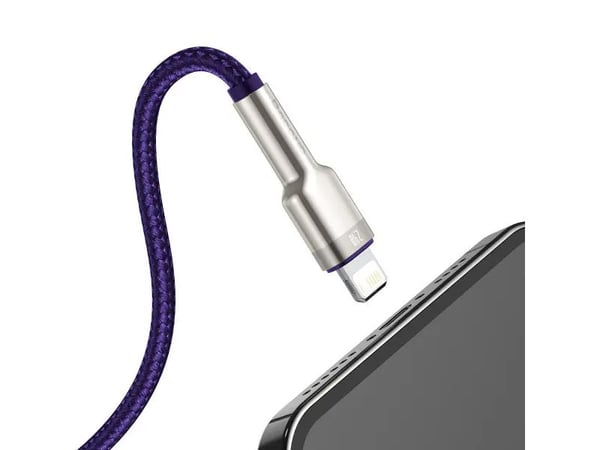 USB-Lightning-kaapeli Baseus Cafule, 2.4A, 2m (violetti)