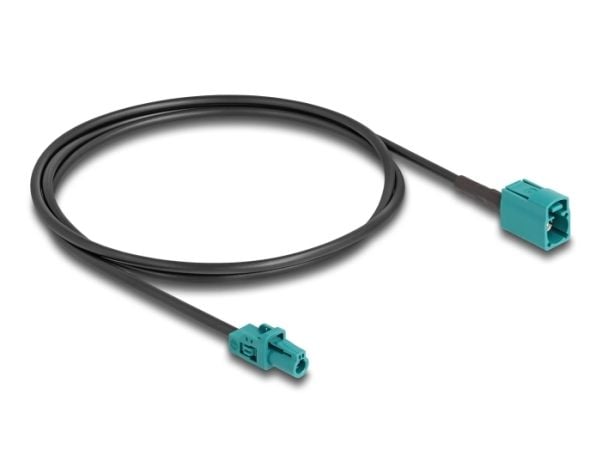 Delock - Antennekabel - mini FAKRA Z connector (hann) til FAKRA Z-kobling (hunn) - 1 m - RAL 5021, vannblå