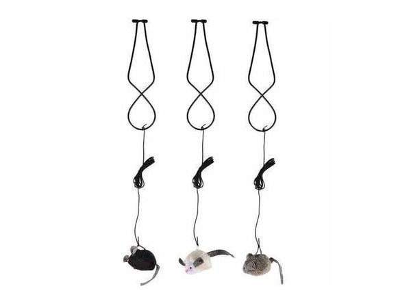 Flamingo Doorhanger Mouse With Sound Chip Cat
