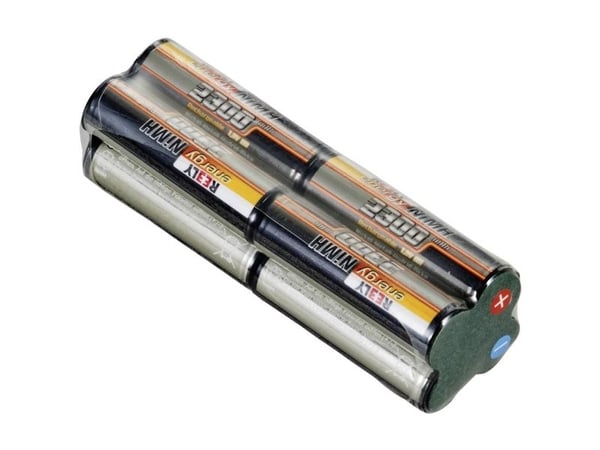 Reely batteripakke (NiMH) 9,6 V 2300 mAh celler: 8x R6 (AA) med loddefane