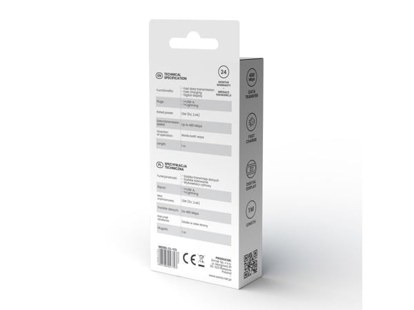Savio USB-C - USB-C cable with display CL-174 1 m black, 1 m, USB C, USB C, USB 3.2 Gen 1 (3.1 Gen 1), Sort