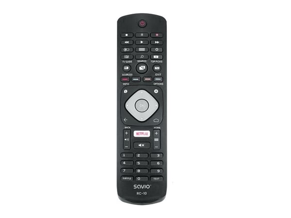 SAVIO RC-10 - Universell fjärrkontroll - infraröd - svart