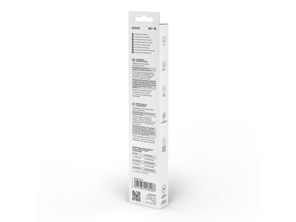 Savio RC-15 universal remote control/replacement for TCL SMART TV, TV, IR Kabelfri, Trykknapper, Sort